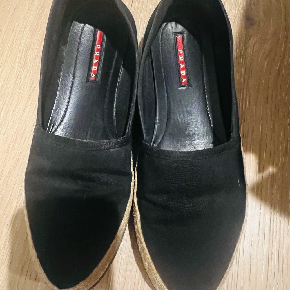 Prada black shoes/sneakers/flats